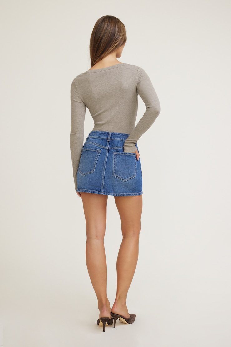 Gia Denim Mini Skort Medium Dark Indigo / Isabella Blue large