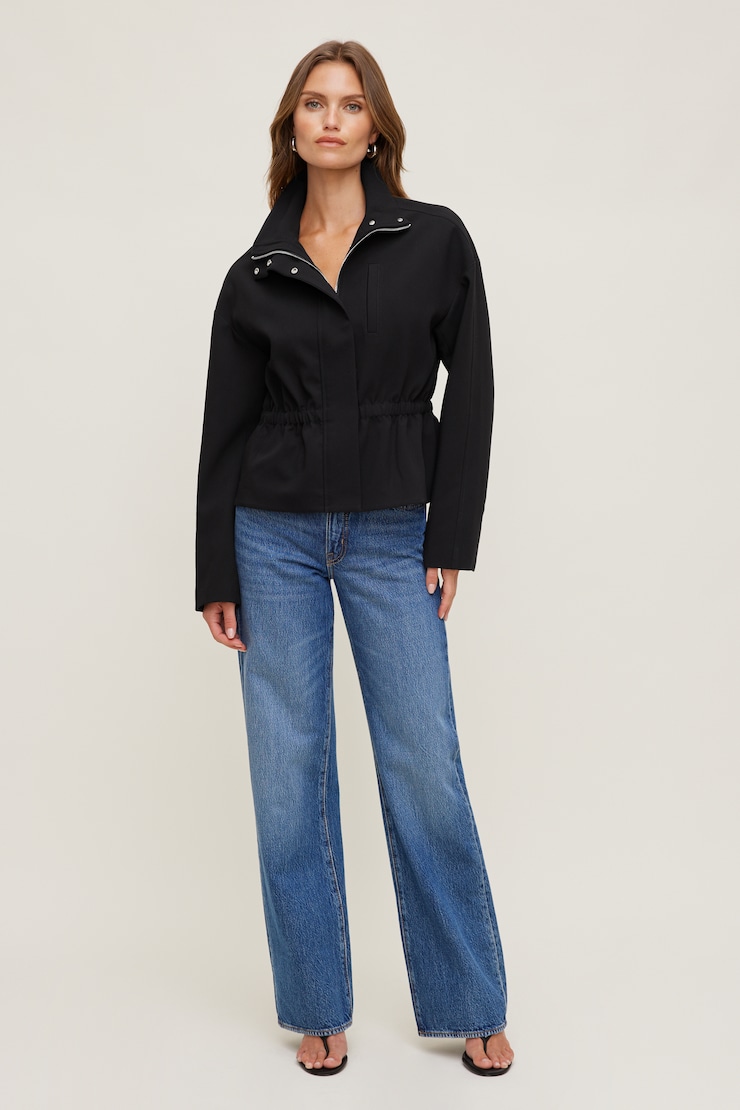 Maeve Cinched Jacket JET BLACK large