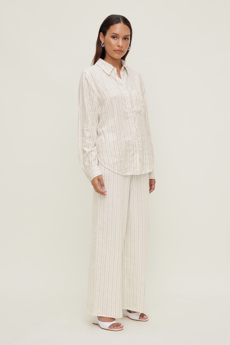 Chemise en lin surdimensionnée Isla