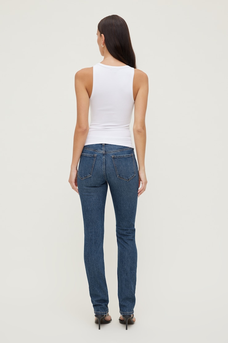 Mid Rise Slim Cigarette Leg Jeans Medium Indigo / Aspen large
