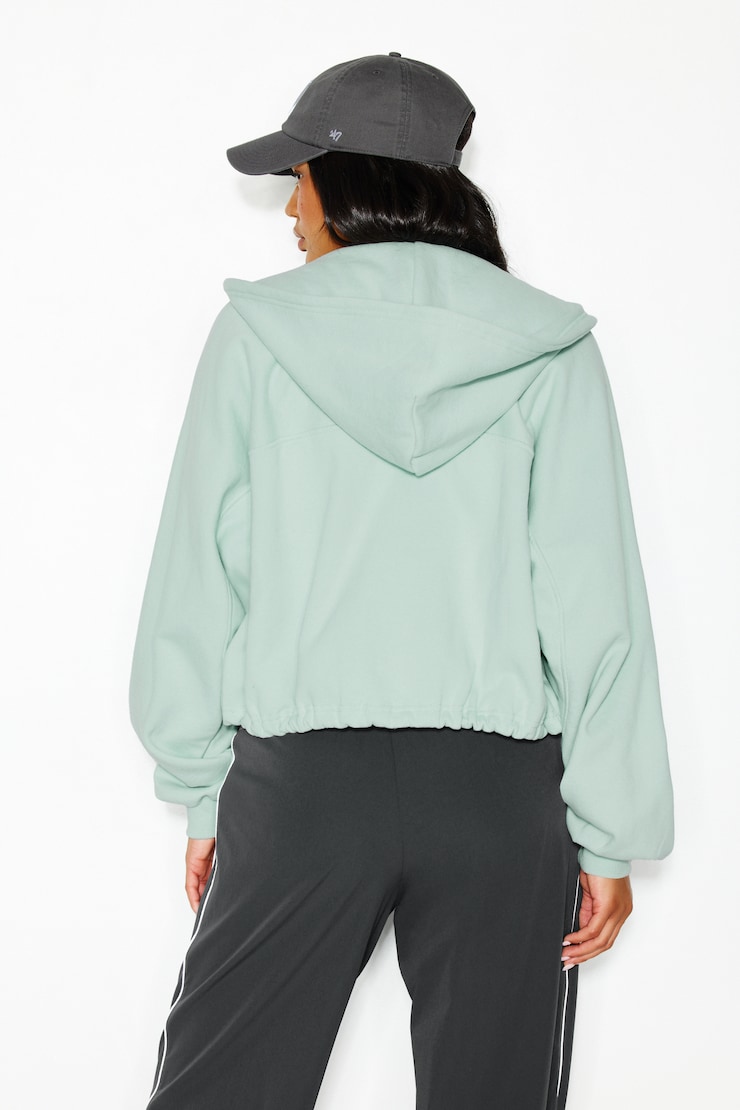 Cocoon Zippie With Bungee Drawstring, Turquoise Trouble, large