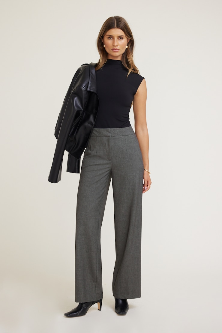 Yasmin Straight Leg Pants Anchor Grey Melange large