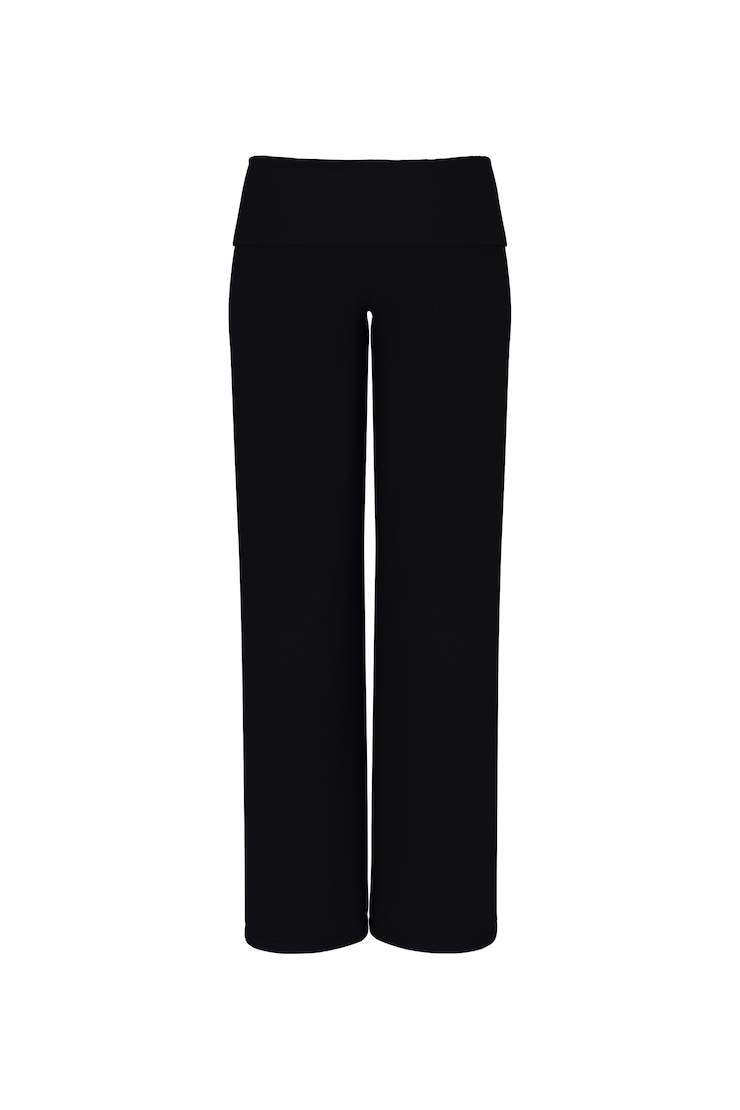 Modal Foldover Pants, Jet Black, large