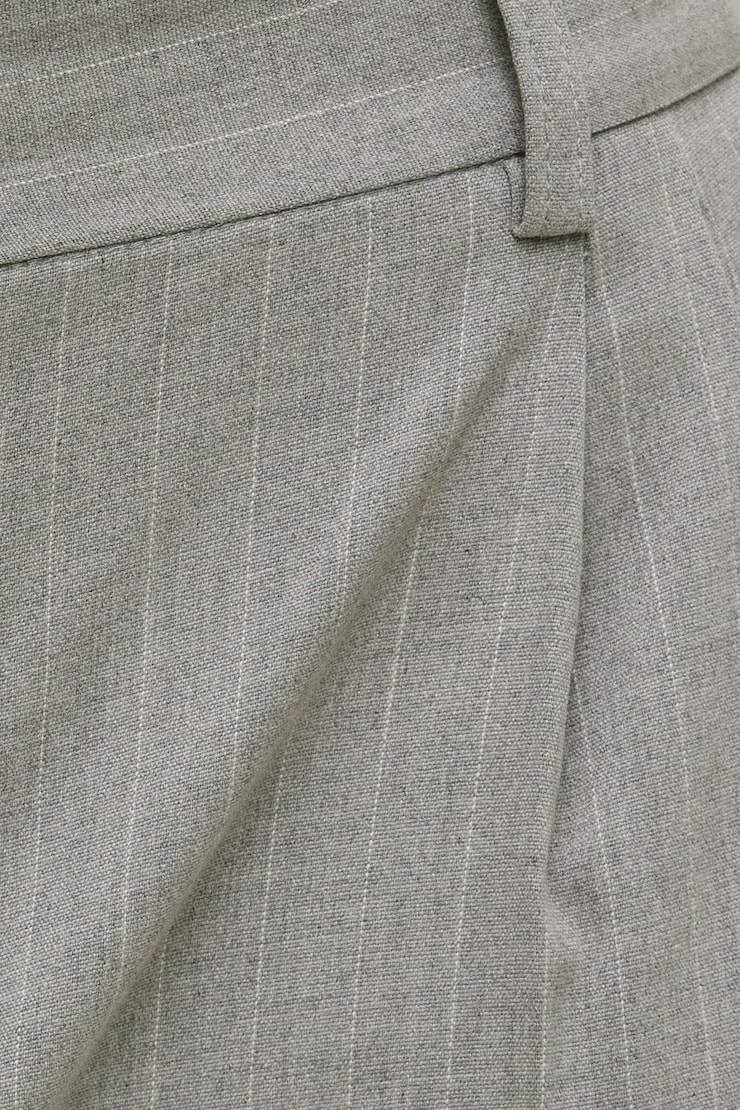 Alex Pinstripe Wide Leg Pants Grey Pinstripe large
