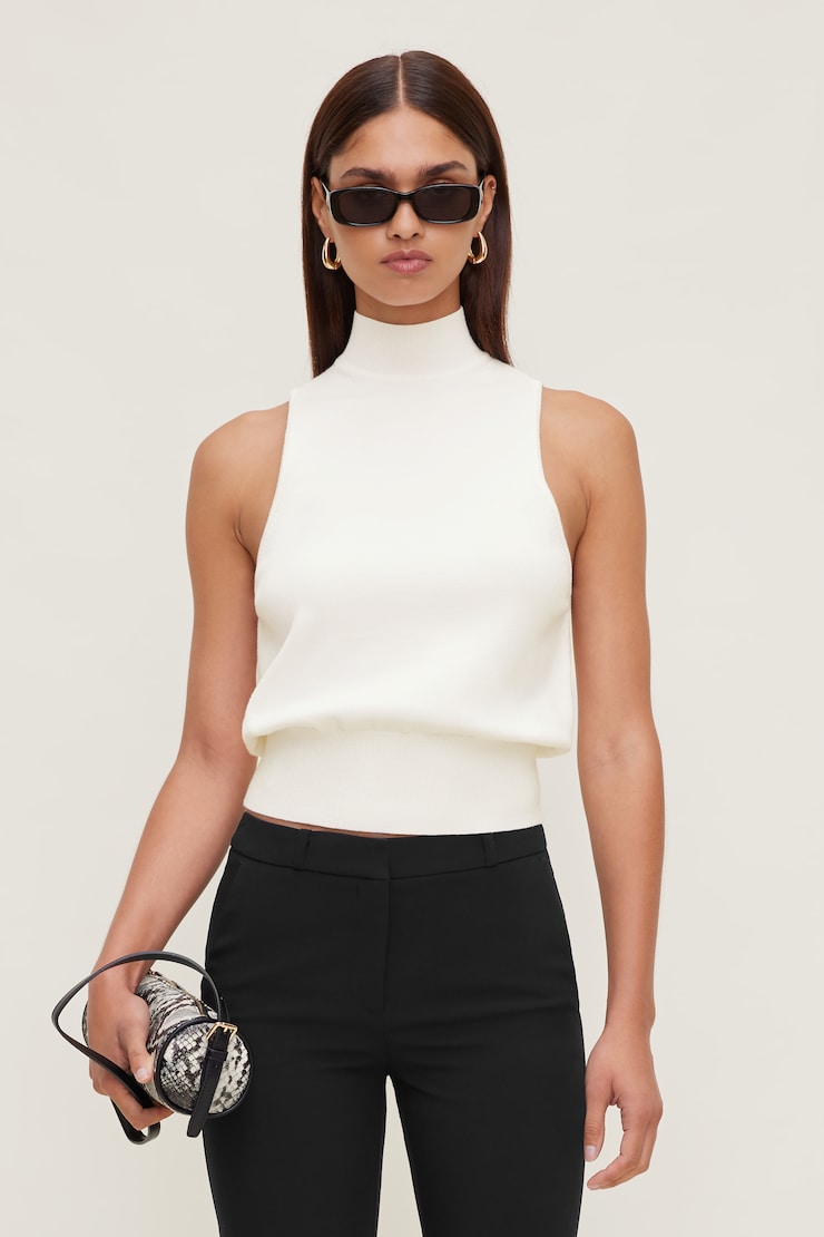 Mock Neck Sweater Vest