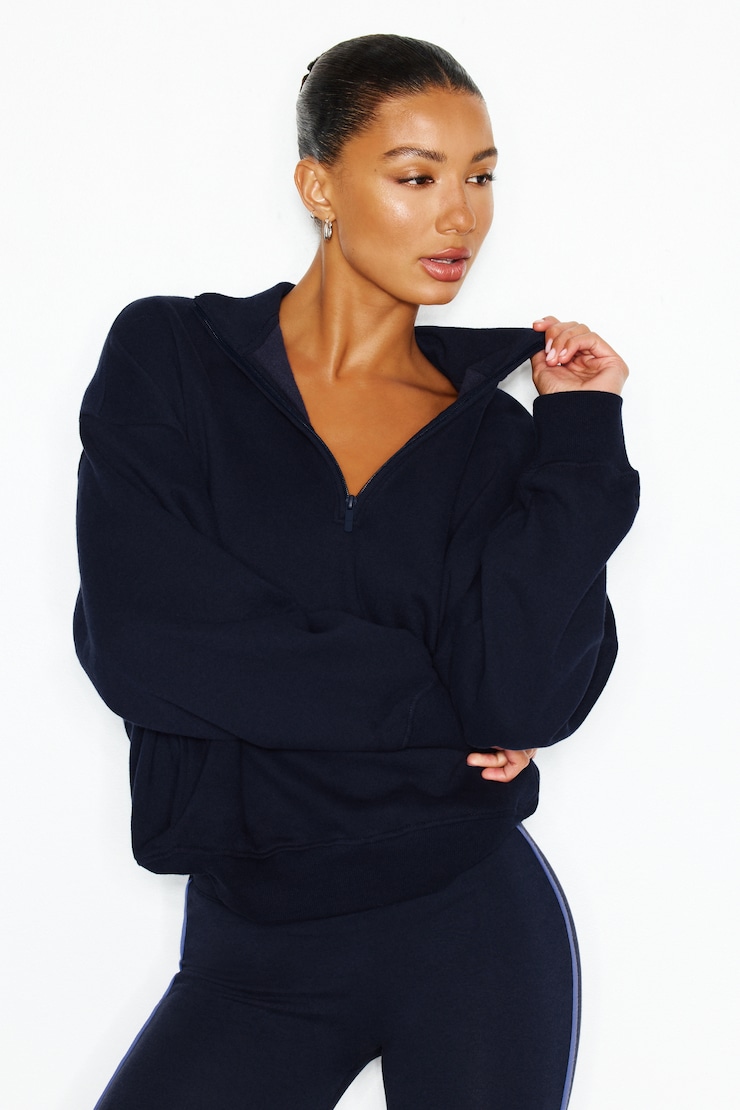 UltraFleece Half Zip Sweatshirt Navy | Garage