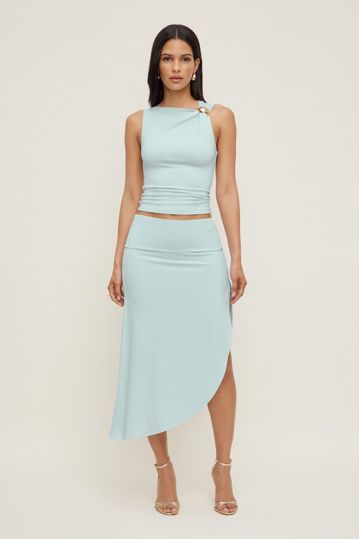 Sculpt Metal Detail Top Wan Blue large