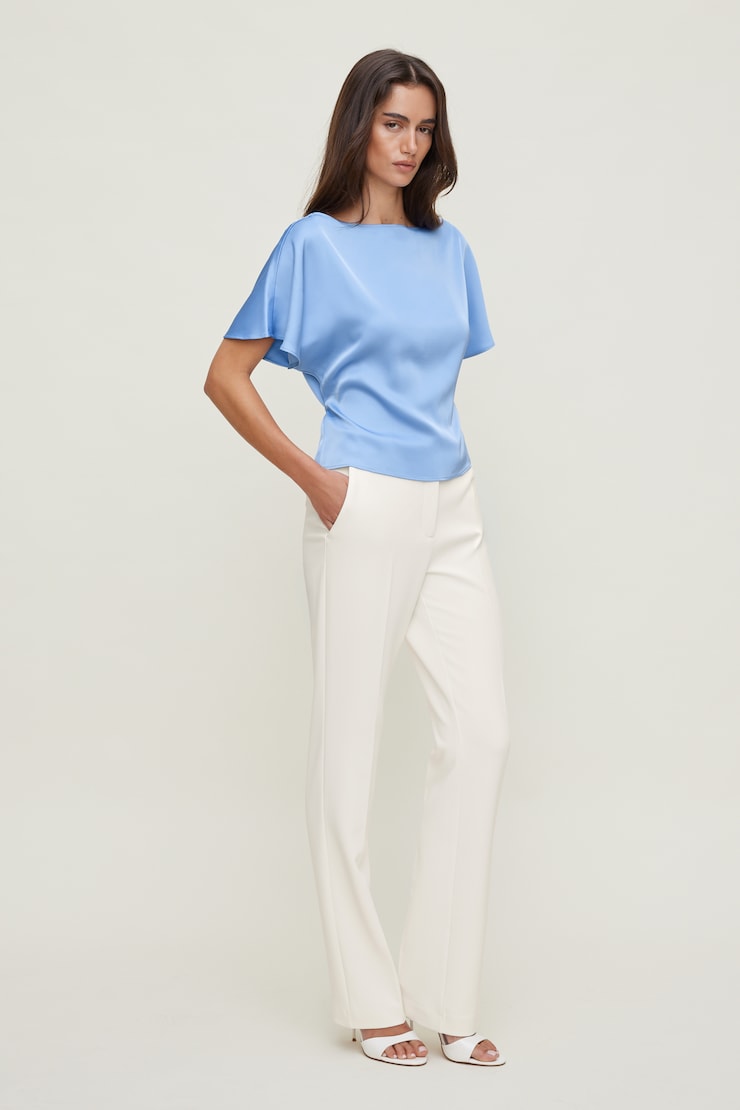 Farra Satin Blouse Bel Air Blue large