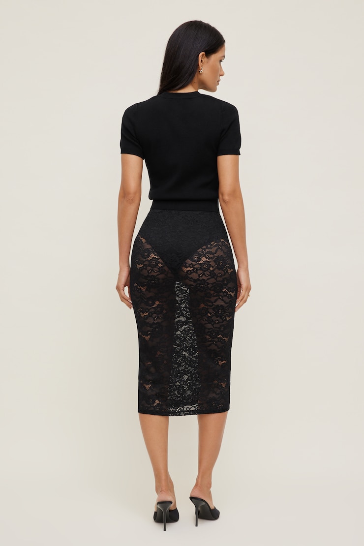 Clara Short Sleeve Sweater Jet Black large