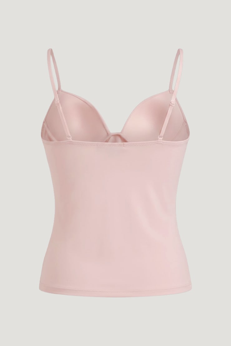 Mindi Padded Bustier Top Pale Lilac Pink large