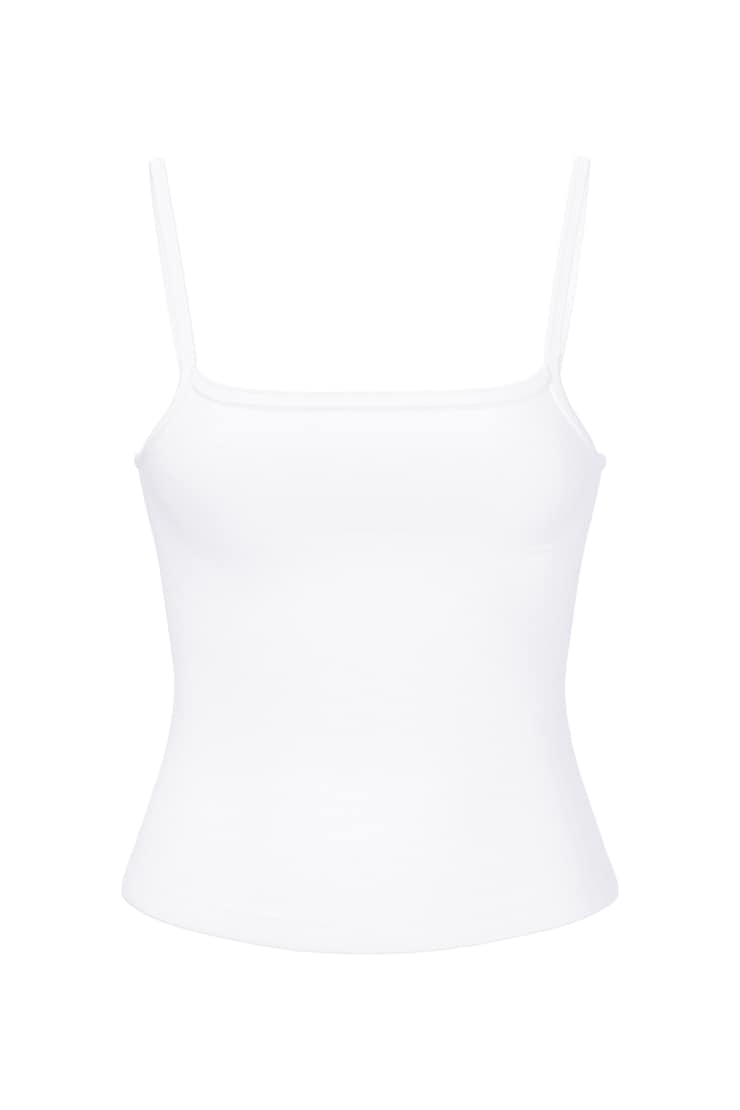 Sleek Scoop Cami Top, Bright White, large