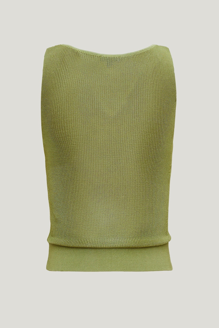 High Shine Sweater Tank Top Fern Green large