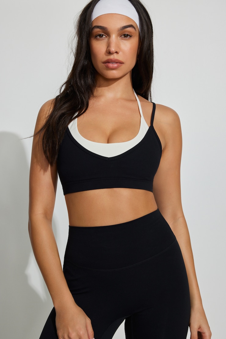 Active Layered Halter Bra