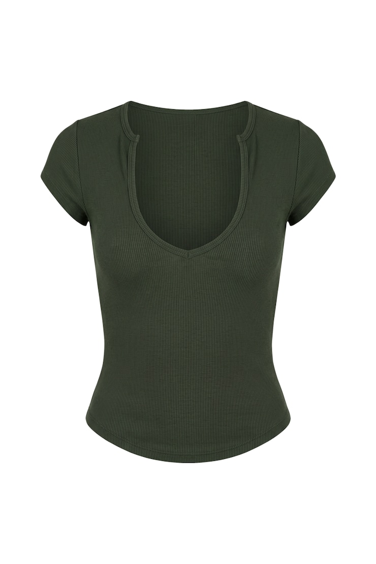 SnatchRib Notch T-Shirt, Olive Obsession, large