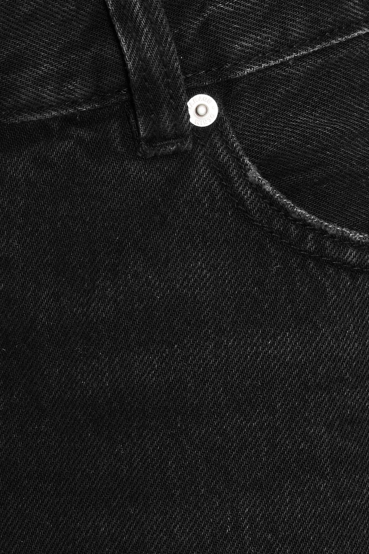 Low Rise Baggy Jeans, BLACK - DARK, large