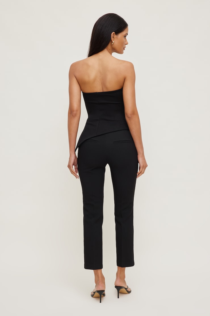 High Rise Slim Fit Pants Jet Black large
