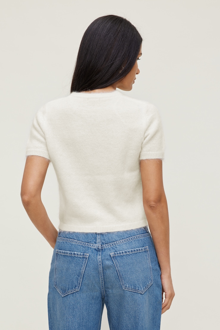 Premium Mohair Short Sleeve Cardigan