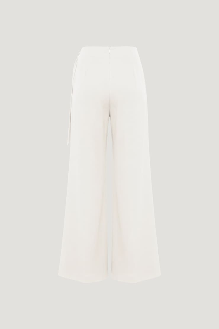 Wrap Wide Leg Pants Calming Off White large