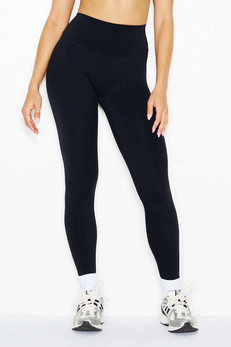 Perfect Peach Active Leggings, Jet Black, large