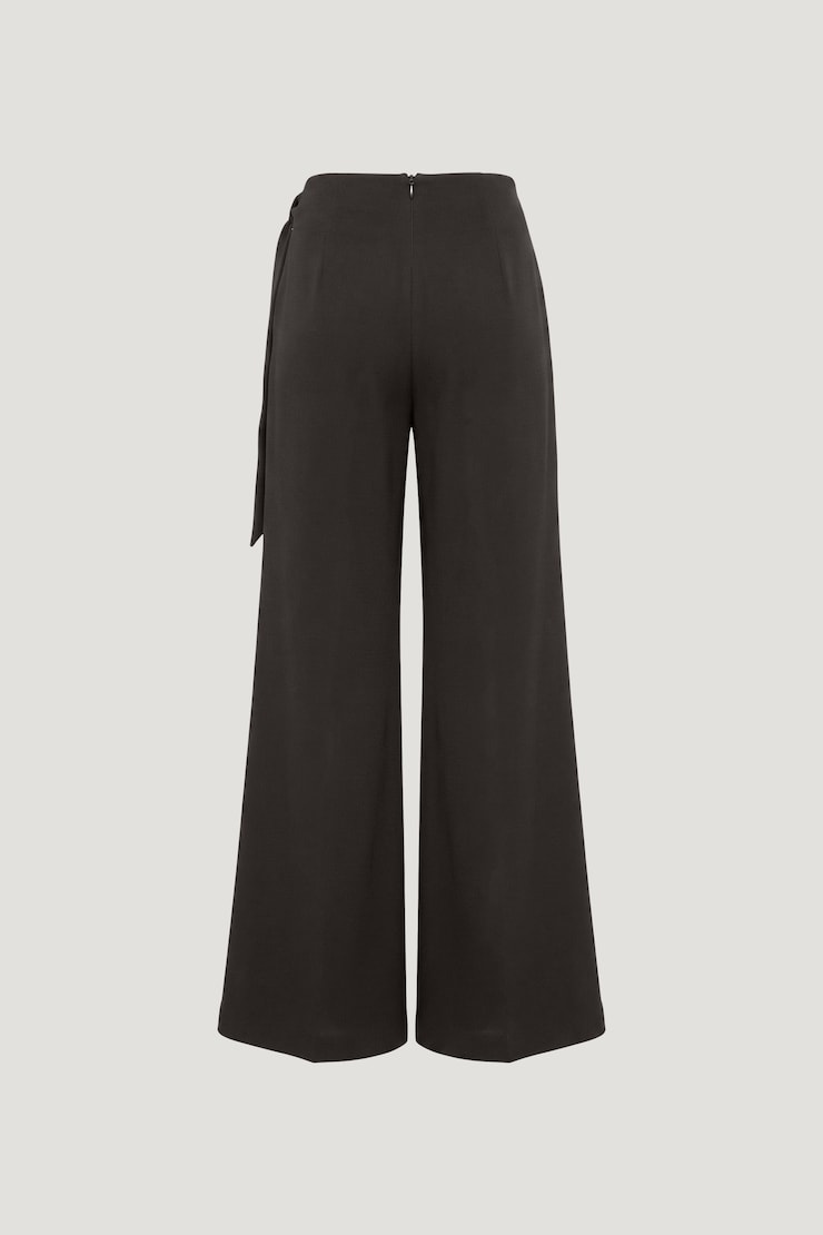 Wrap Wide Leg Pants Chocolate Torte Brown large