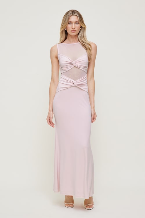 Sculpt Twisted Maxi Dress Pink | Dynamite Sculpt Twisted Maxi Dress Pink | Dynamite