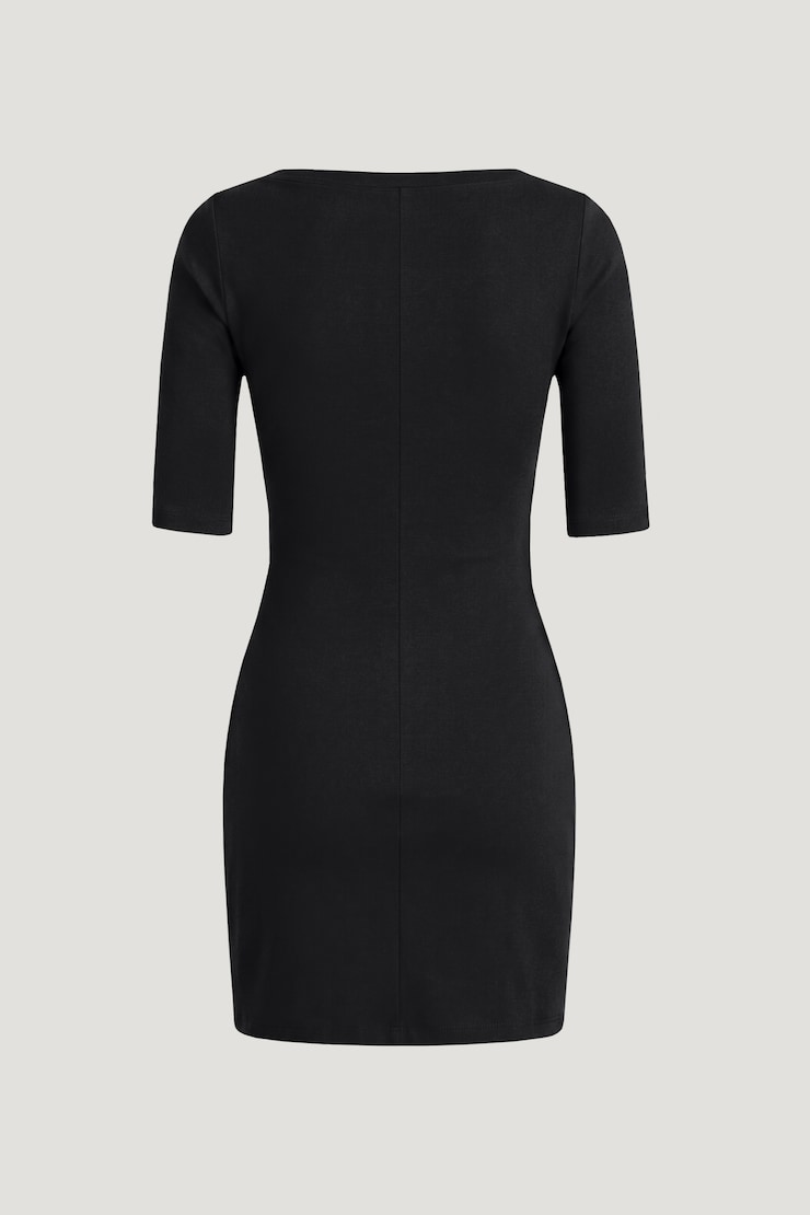 Maude 3/4 Sleeve Cotton Mini Dress Jet Black large