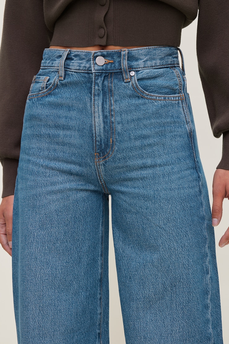 Harlow Ultra High Rise Wide Leg Jeans Medium Dark Indigo / Southern Blue large