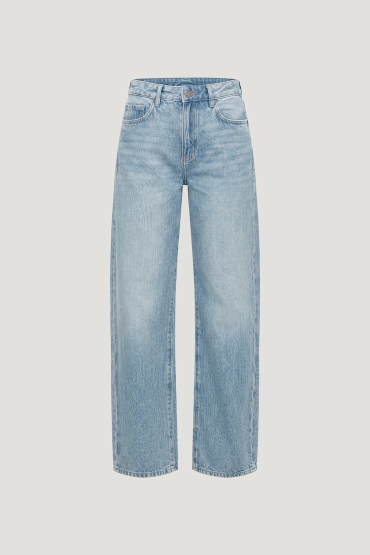 Kennedy High Rise Barrel Leg Jeans Medium Light Indigo / Blue Rebellion large