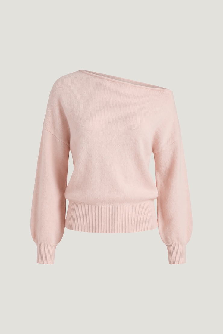 Lola Off Shoulder Sweater Mauve Chalk Pink large