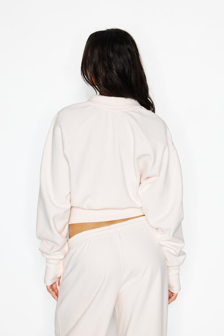 UltraFleece Funnel Half Zip Sweatshirt, Sweet Cream Off-White, large