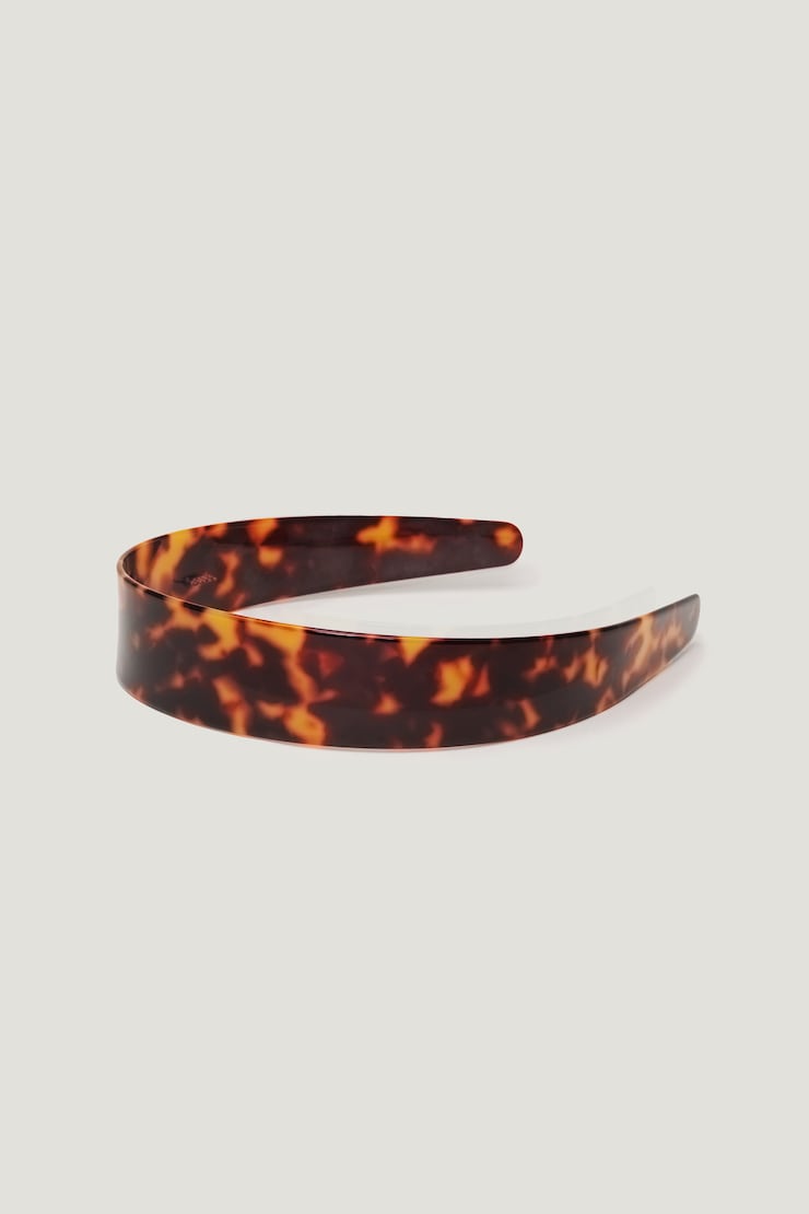 Acetate Headband Drk Orange Torte / Brown large
