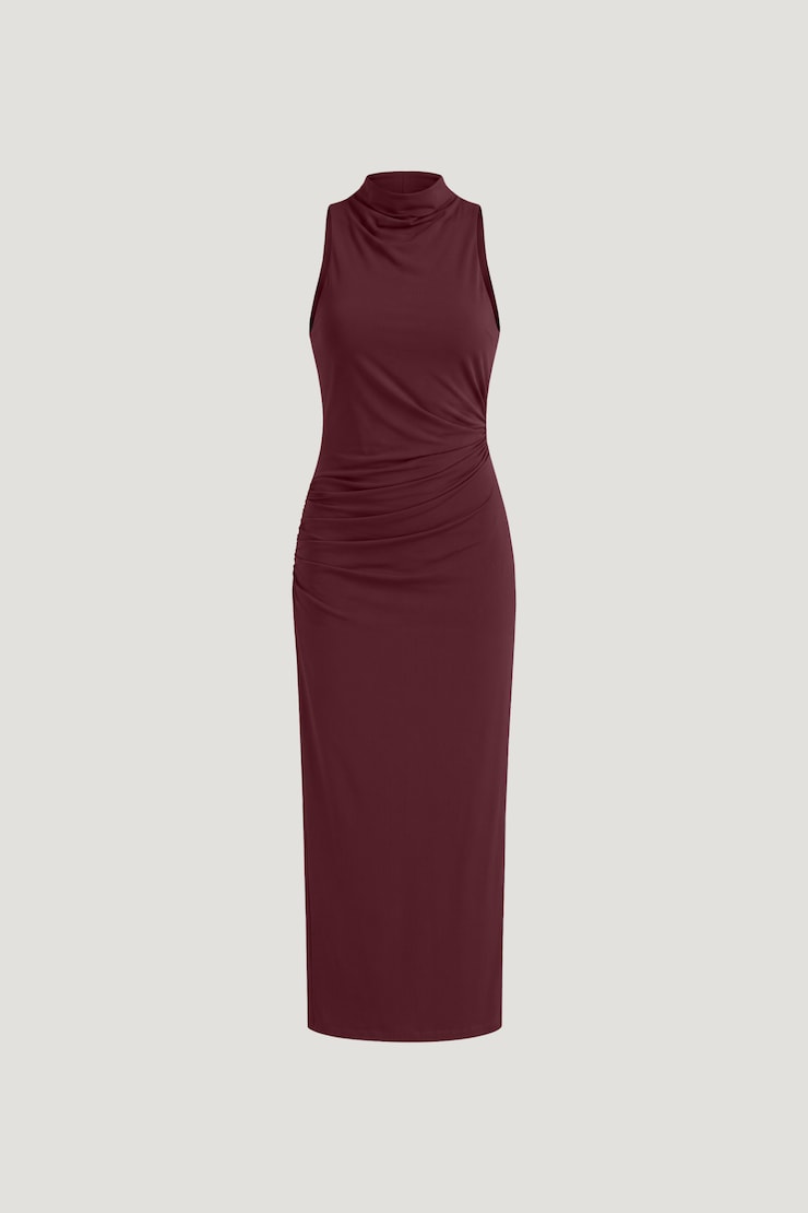 Willow Sculpt Maxi Dress Zinfandel Burgundy large