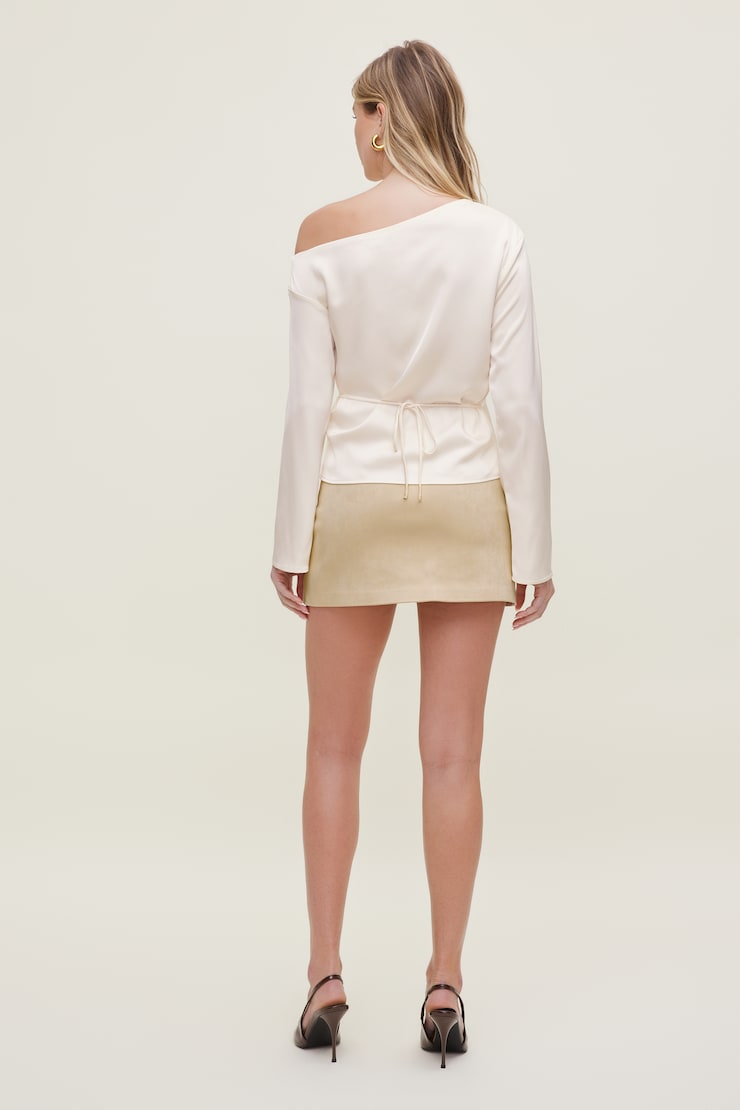 Alexa Satin Blouse Sea Salt Cream large