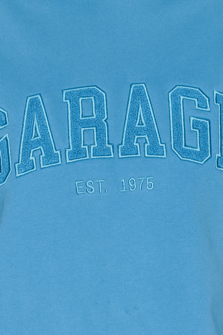 UltraFleece Hoodie, Blue Rebound with Chenille "Garage" Logo Art, large