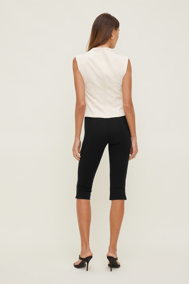 Mock Neck Top Sea Salt Cream large