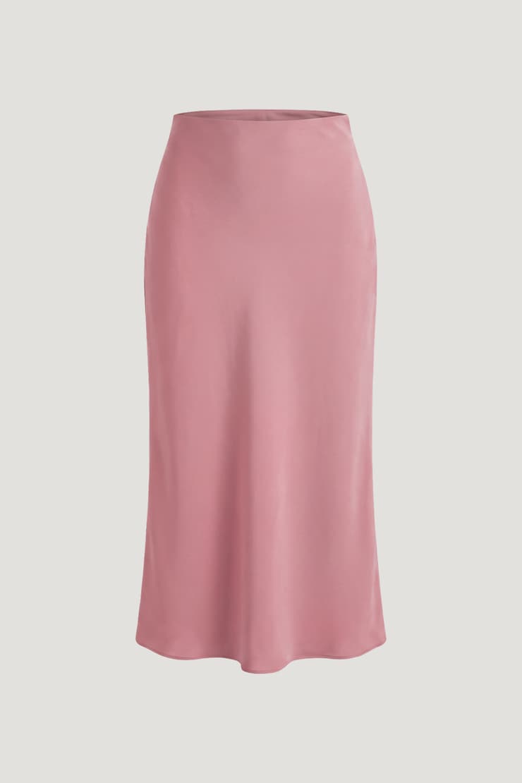 Delila Satin Midi Skirt Cashmere Rose Pink large