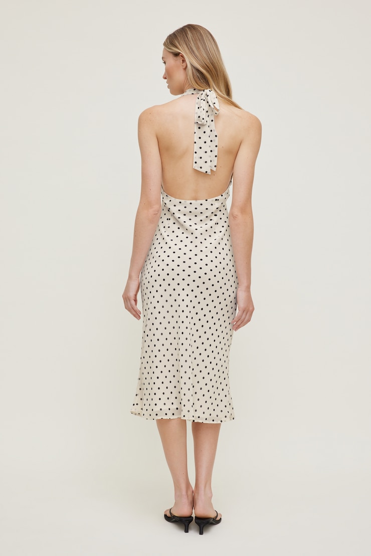 Robe midi à col licou Elena