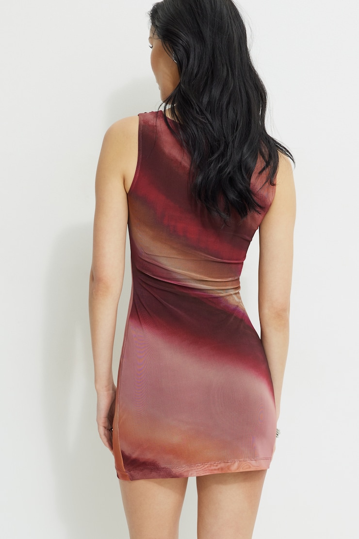 Katia Mesh Mini Dress Jupiter Burgundy Red large