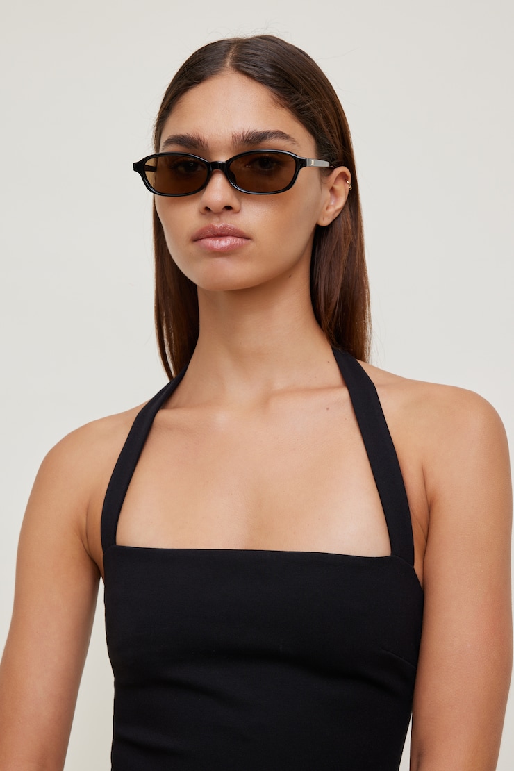 【PoWht♡】 LE SPECS | Honey Pot Rectangular Sunglasses Black | Dynamite