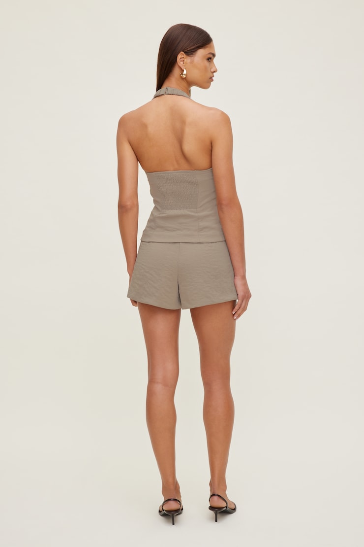 Airflow Halter Top Pebblestone Grey large