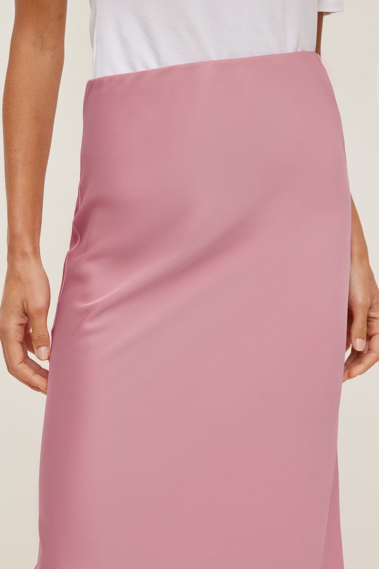 Delila Satin Midi Skirt Cashmere Rose Pink large