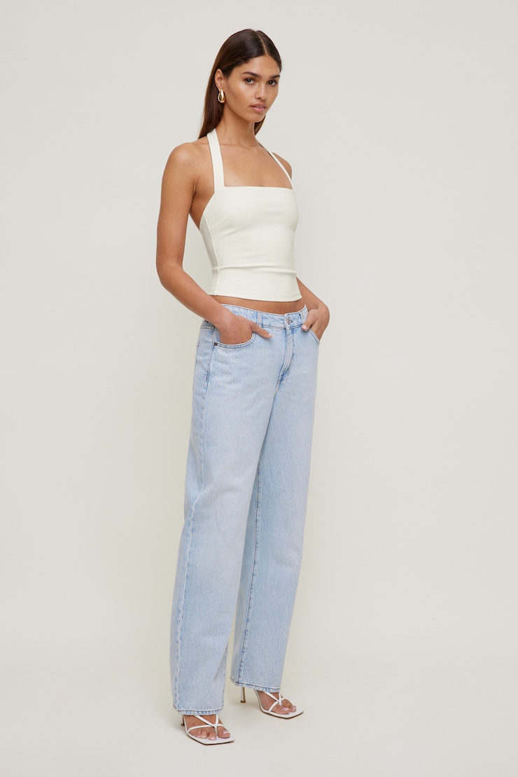 Ponte Halter Top Marshmallow White large