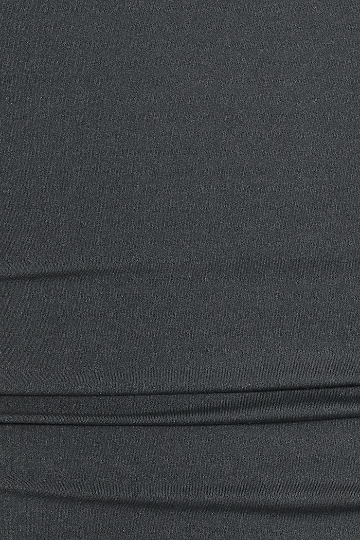 Sleek Short Sleeve Polo Top, Forged Iron Grey, large