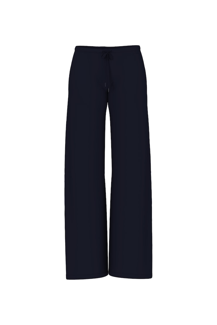 StretchTerry™ Wide Leg Pants, Naughty Navy Blue, large