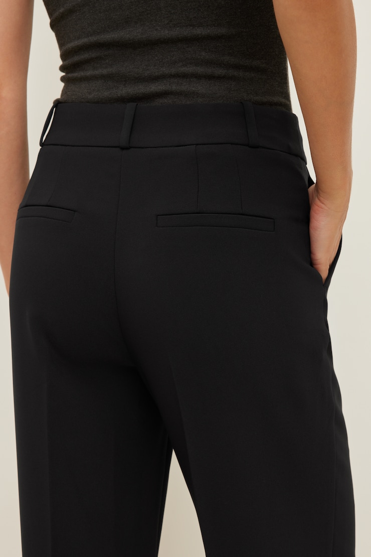 Camelia Crepe Straight Leg Pants Jet Black large