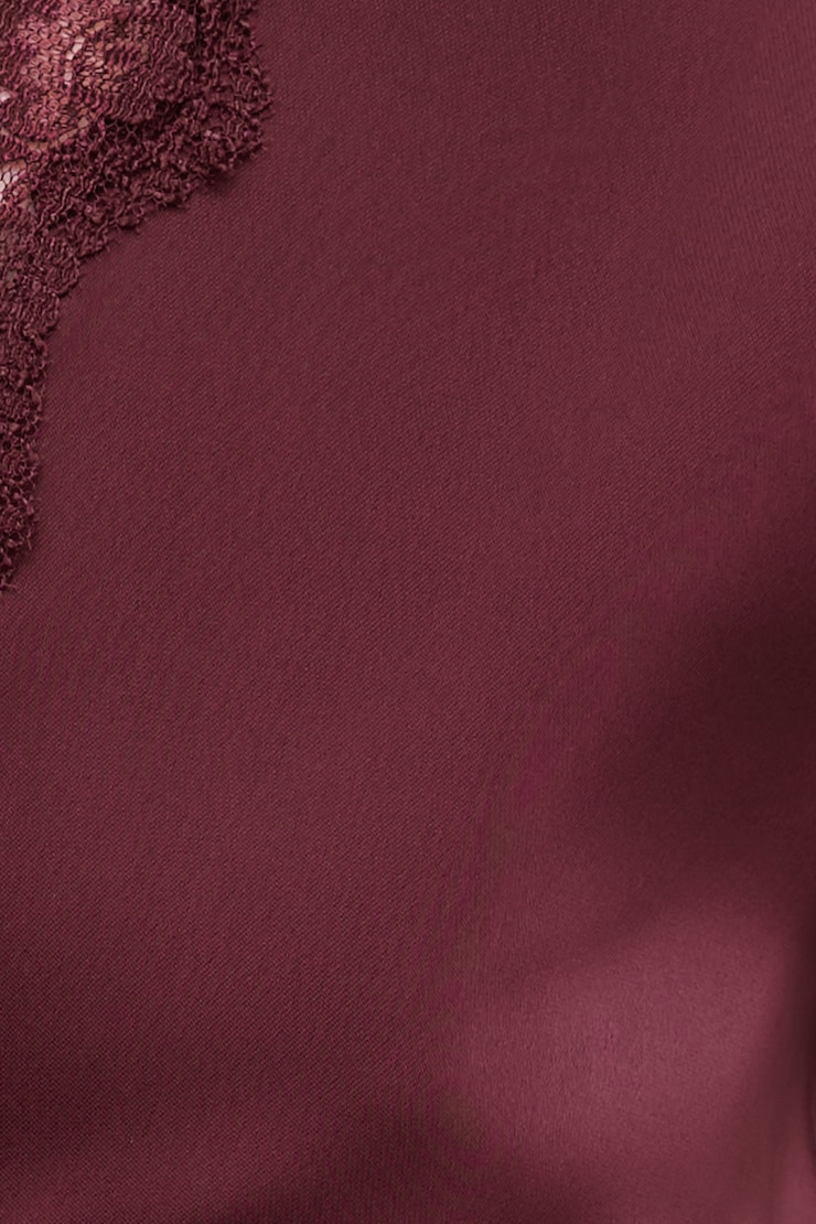 Blouse Anya en satin Bannière marron large