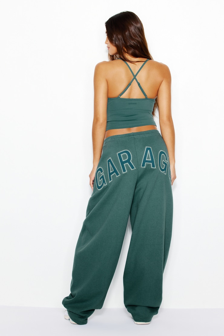 Pantalon de jogging à jambe ballon UltraFleece, Tentation sarcelle avec art Garage, large