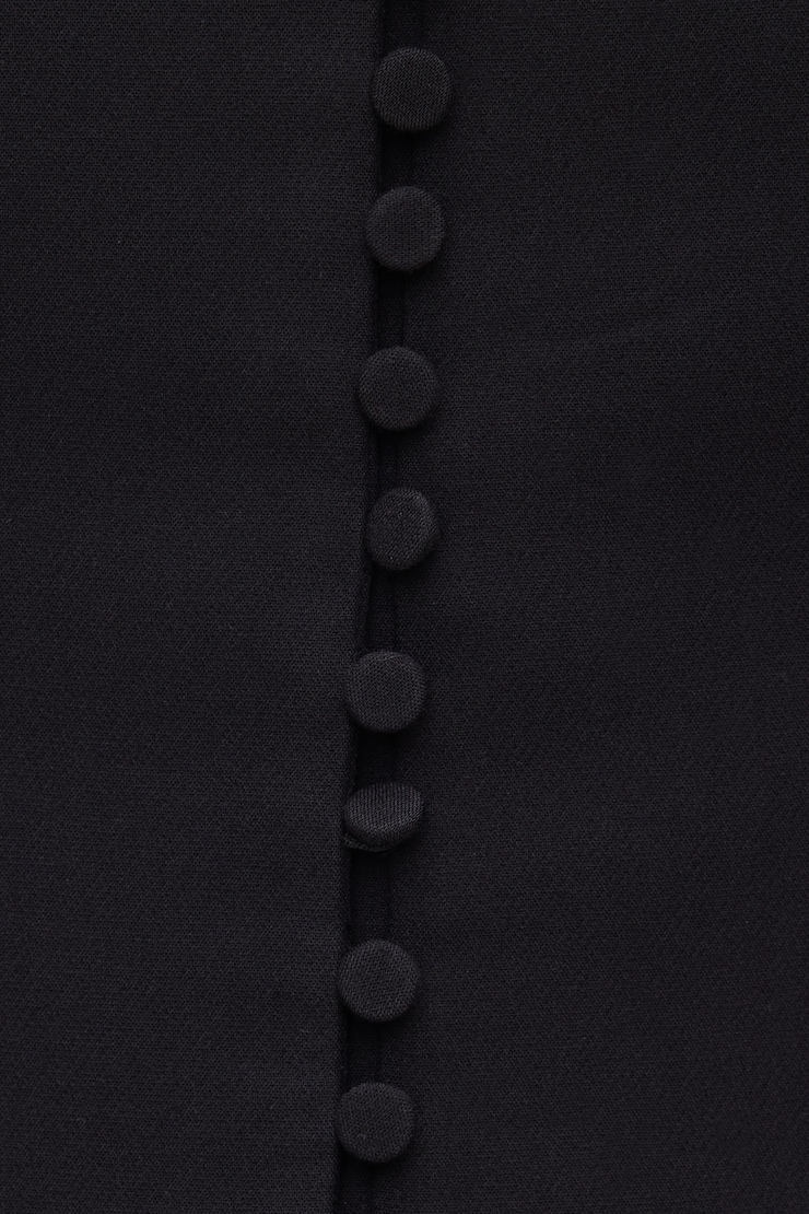 Plunge Small Button Blazer Jet Black large