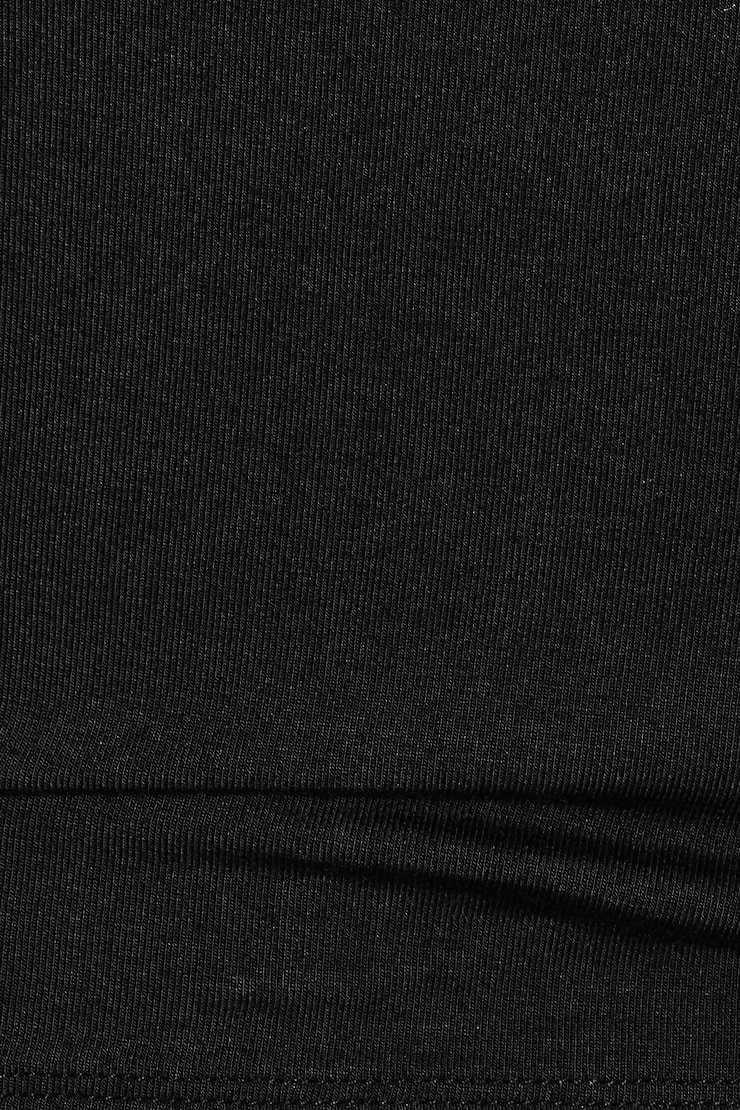 Smooth Surplisse Halter Top, Jet Black, large