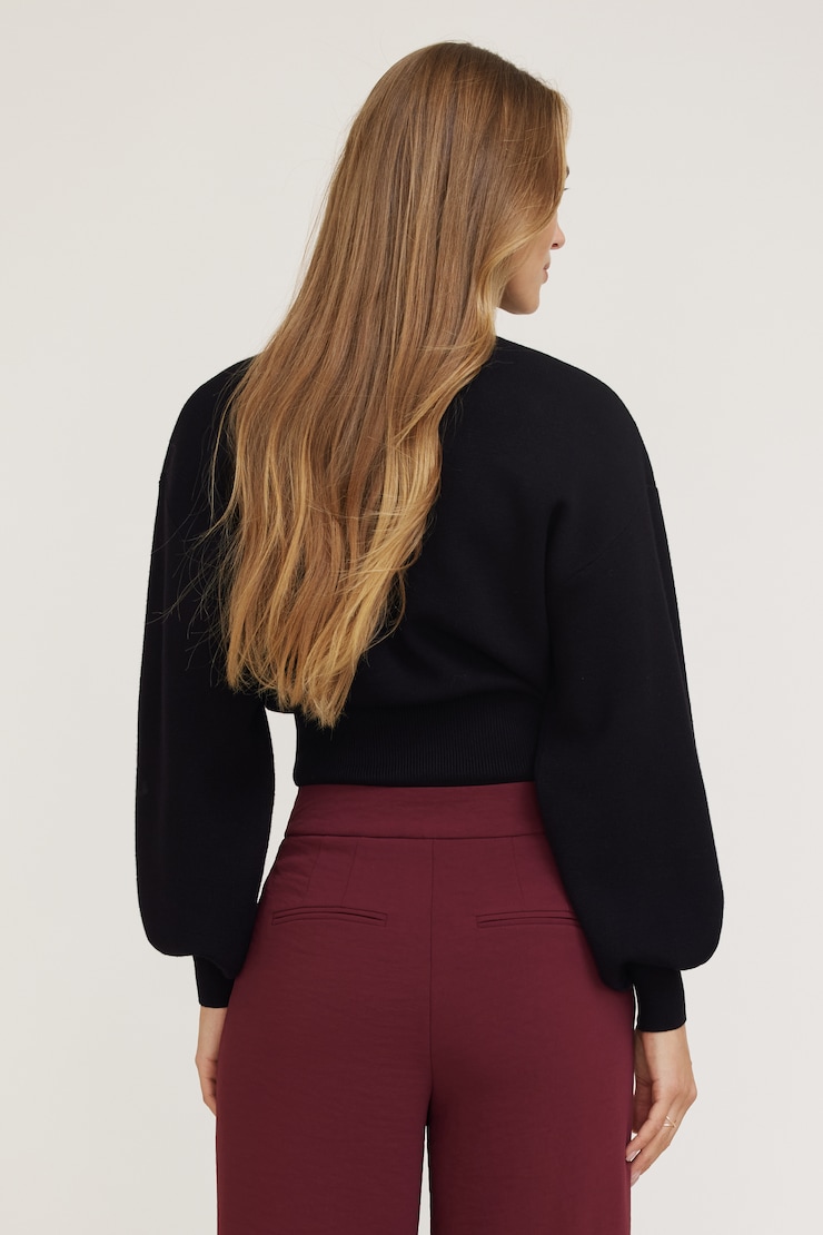 Bea Crewneck Sweater Jet Black large